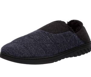 Dearfoams Men's Navy Blazer Memory Foam Closed Back Slipper Size S (7-8) NWT